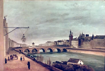 Blick auf die Pont au Change vom Quai de Gesvres, Sommer 1830
